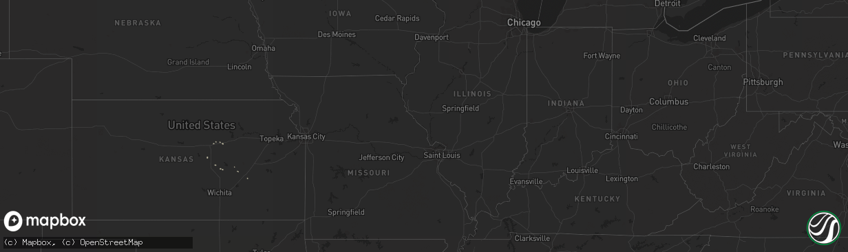 Hail map in Arkansas on July 11, 2013