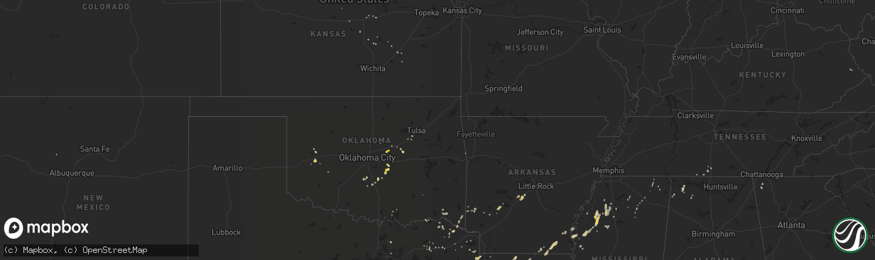 Hail map on July 11, 2013