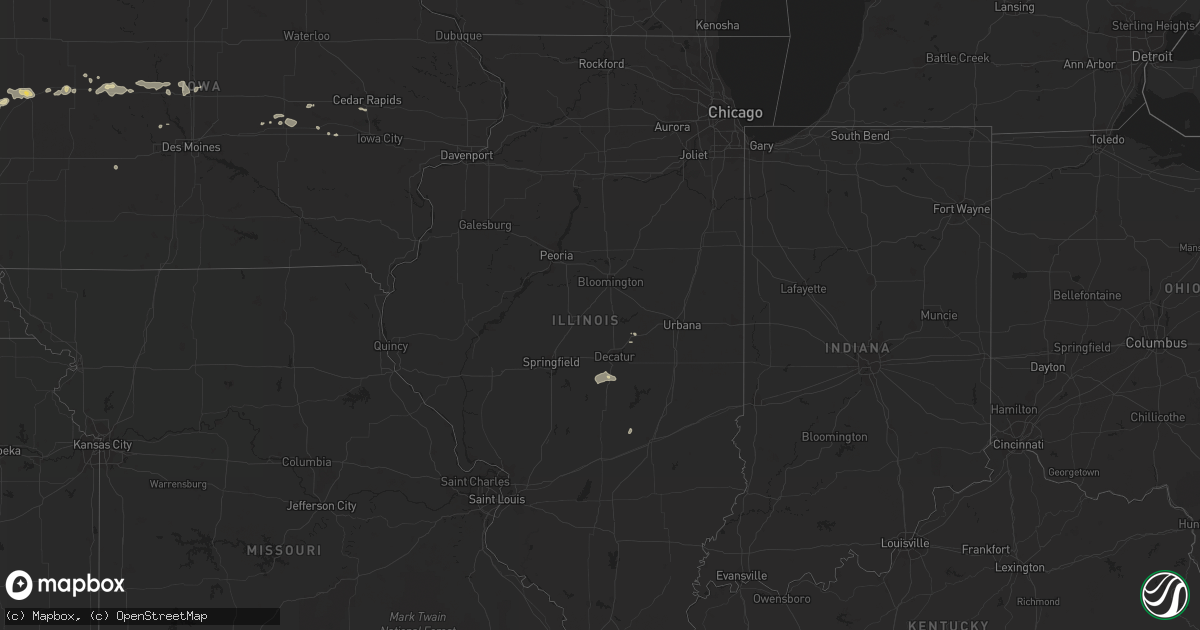 Hail map in Illinois on July 11, 2014