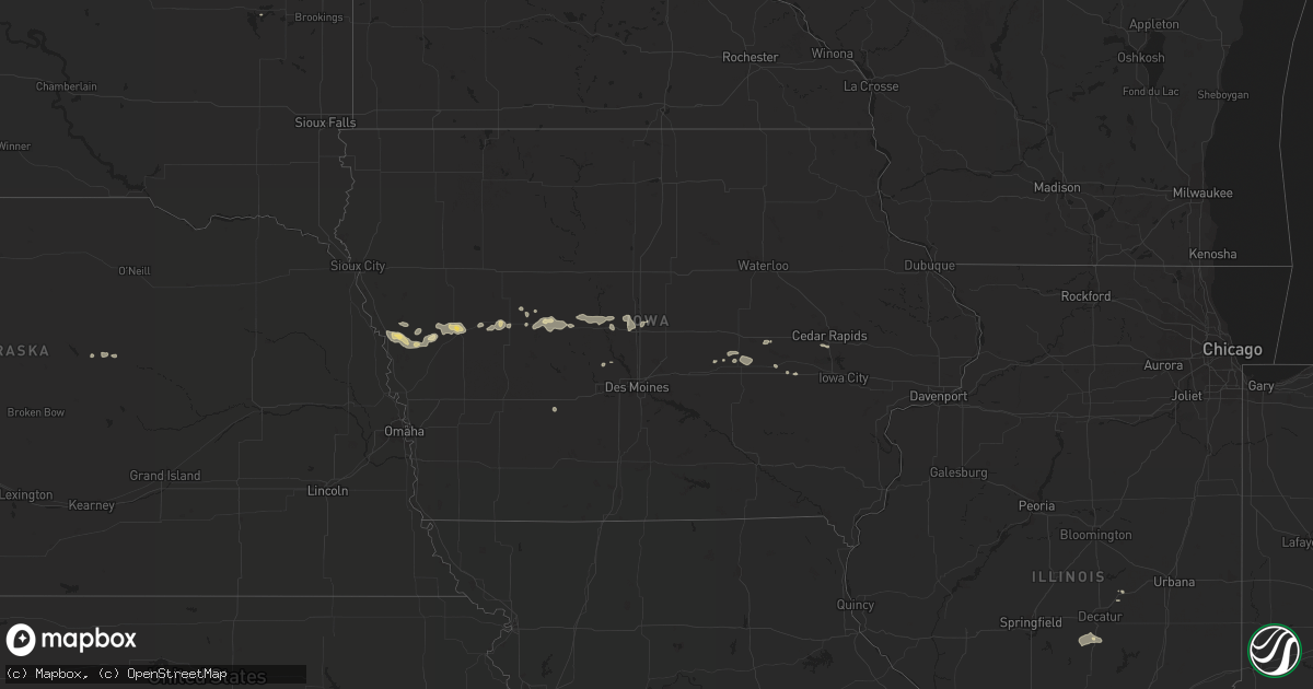 Hail map in Iowa on July 11, 2014