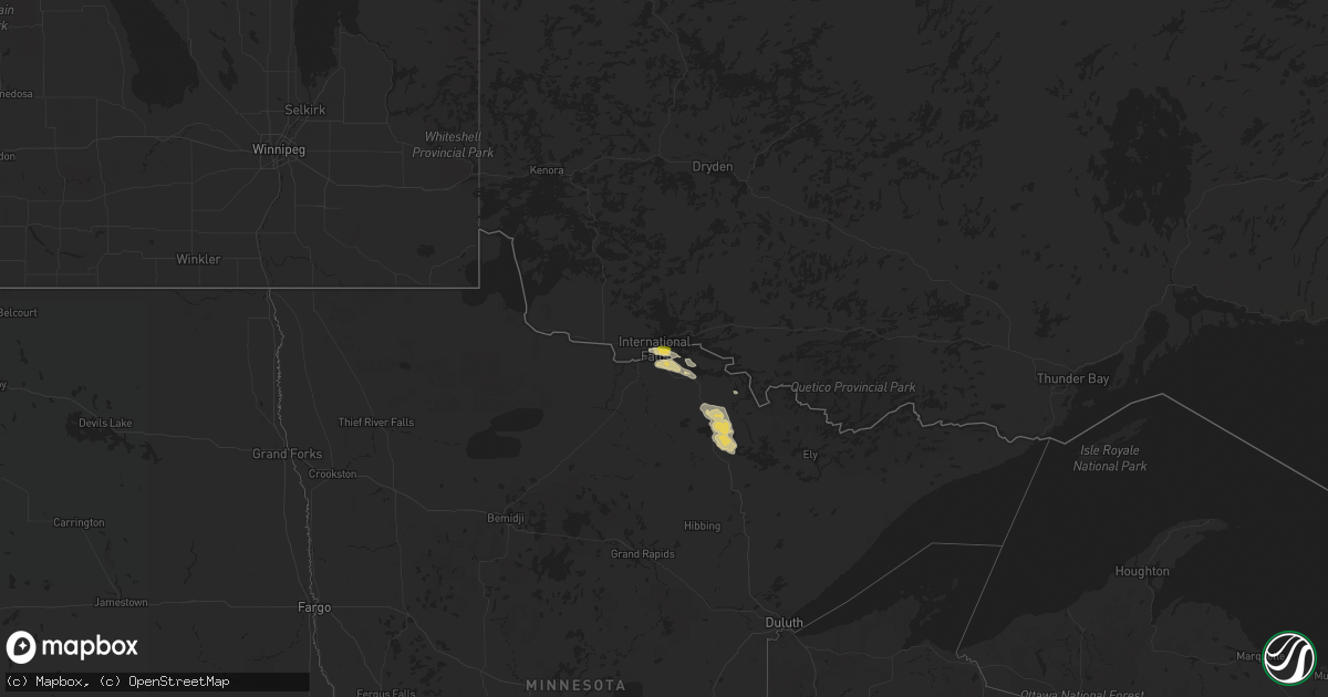 Hail map on July 11, 2014