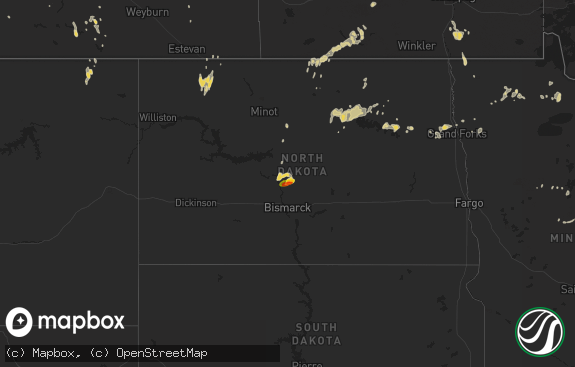 Hail map preview on 07-11-2015