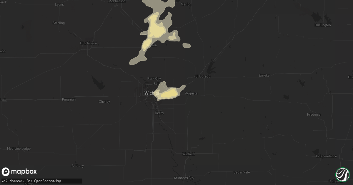 Hail map in Andover, KS on July 11, 2016