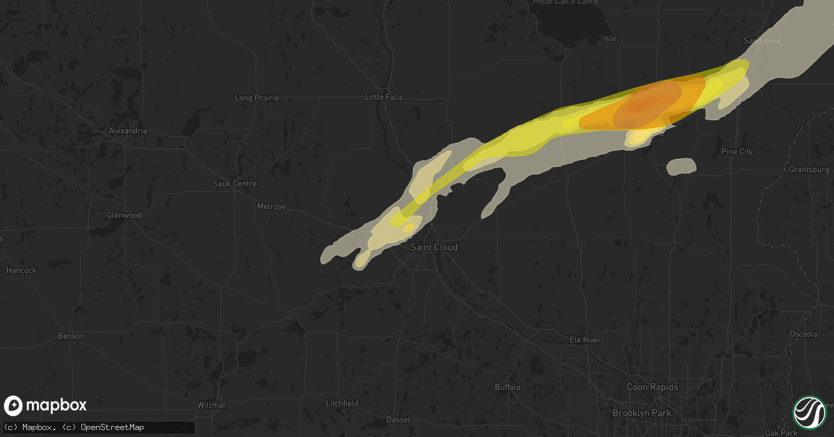 Hail map in Sartell, MN on July 11, 2016