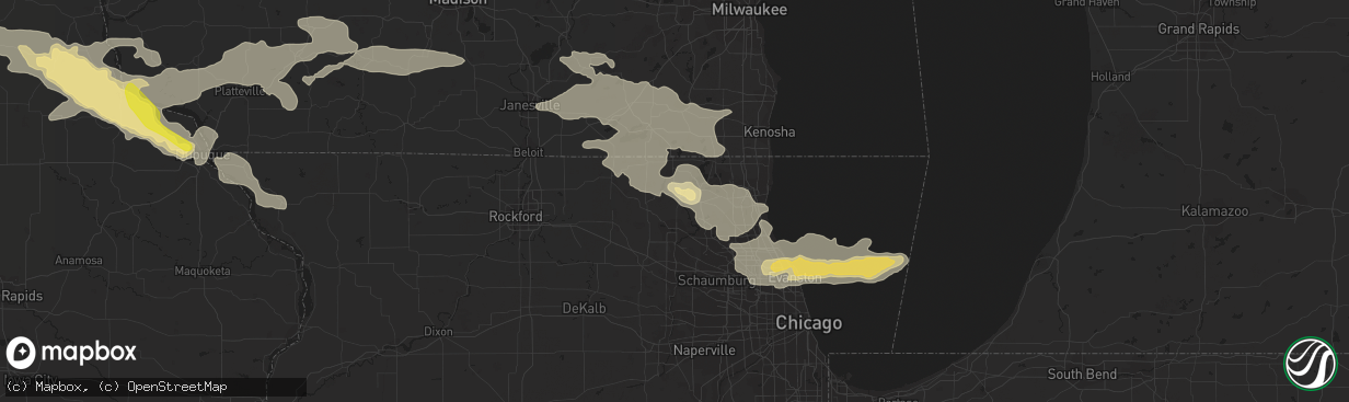 Hail map in Mchenry, IL on July 11, 2017