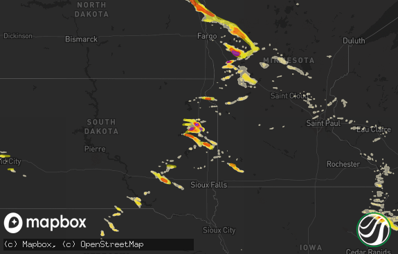 Hail map preview on 07-11-2017