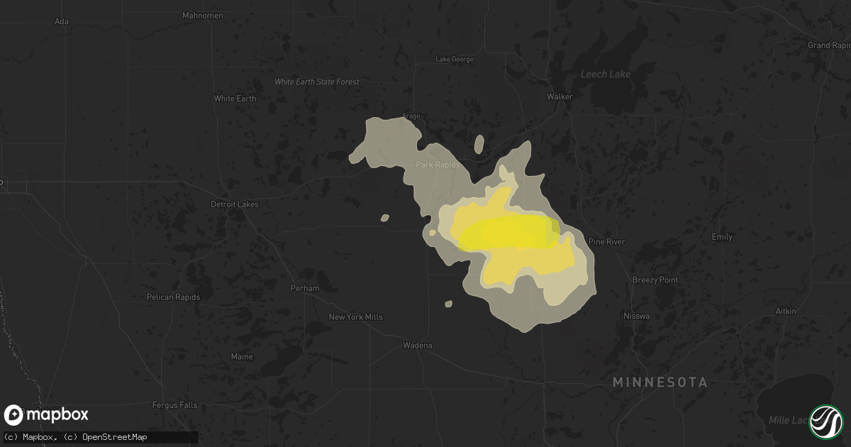 Hail map in Menahga, MN on July 11, 2018