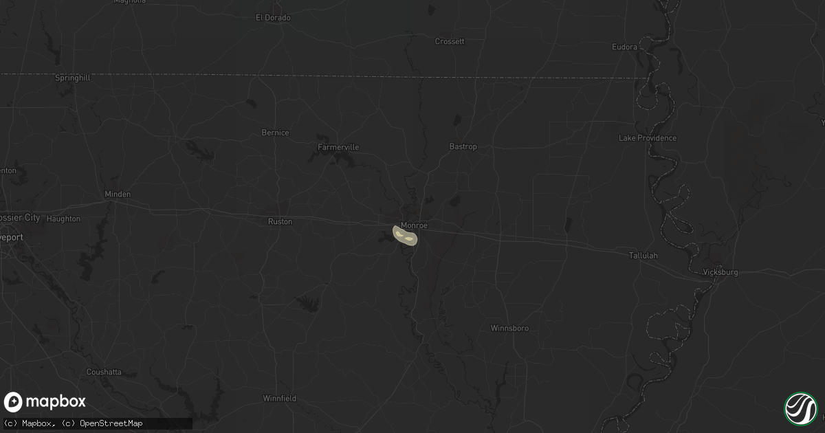 Hail map in Monroe, LA on July 11, 2018