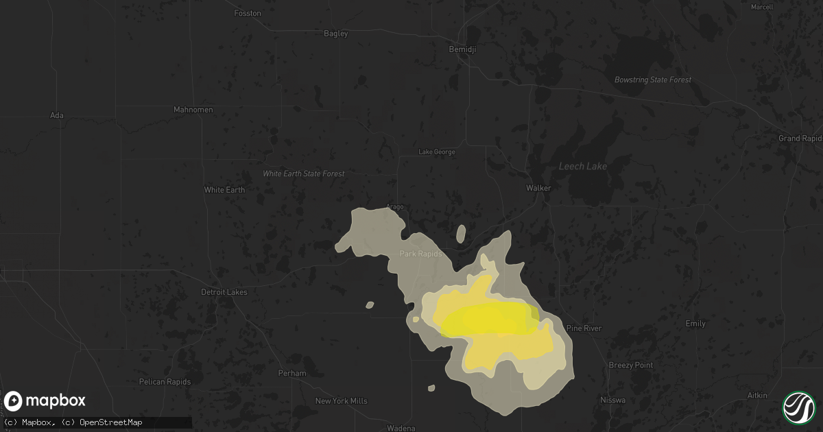 Hail map in Park Rapids, MN on July 11, 2018