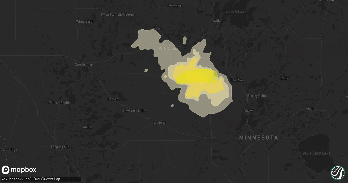 Hail map in Sebeka, MN on July 11, 2018