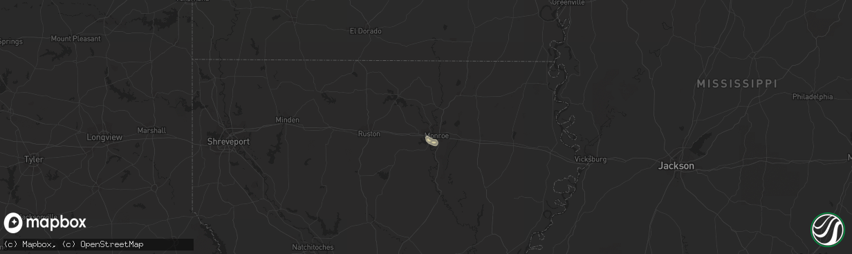 Hail map in West Monroe, LA on July 11, 2018