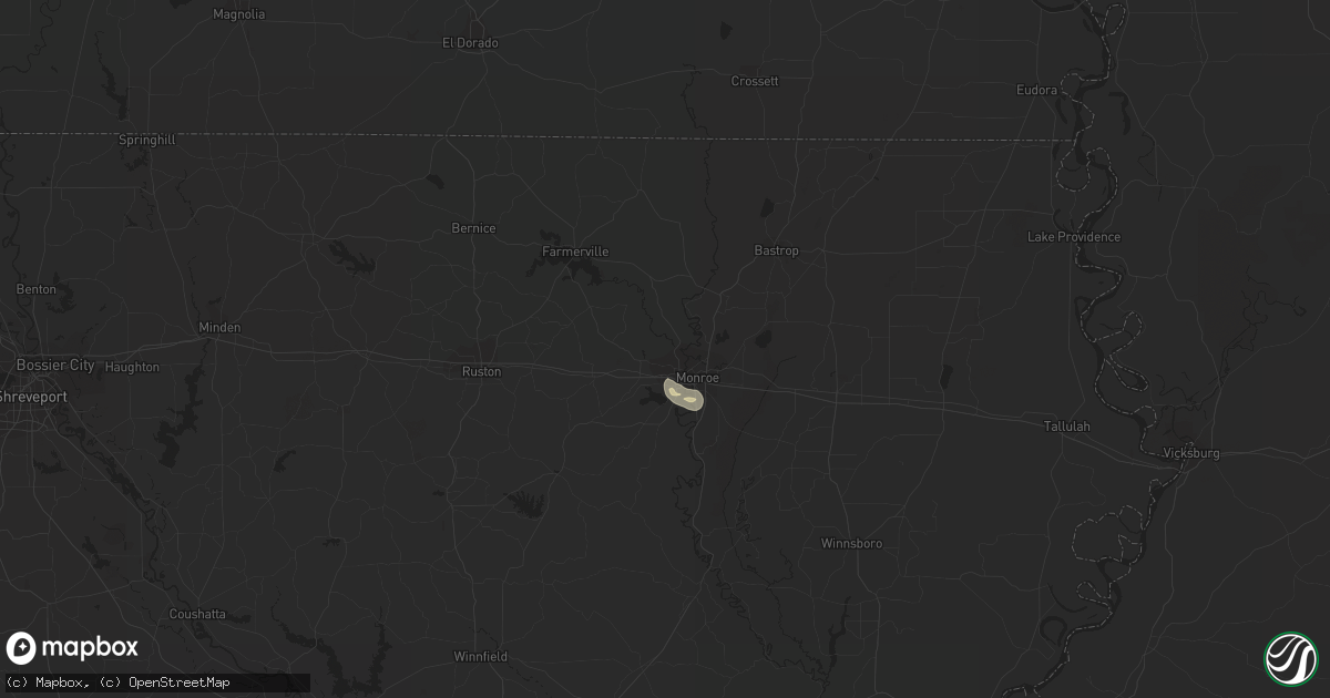 Hail map in West Monroe, LA on July 11, 2018