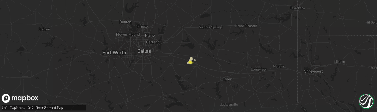 Hail map in Wills Point, TX on July 11, 2018