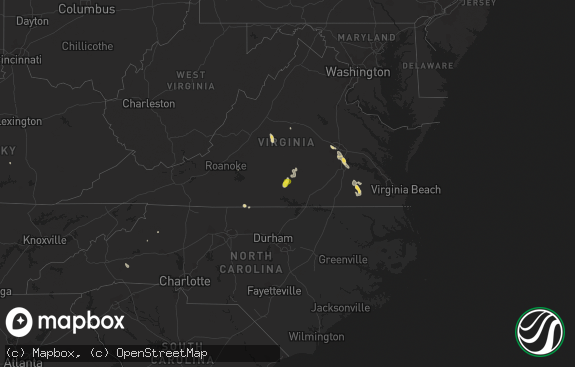 Hail map preview on 07-11-2018