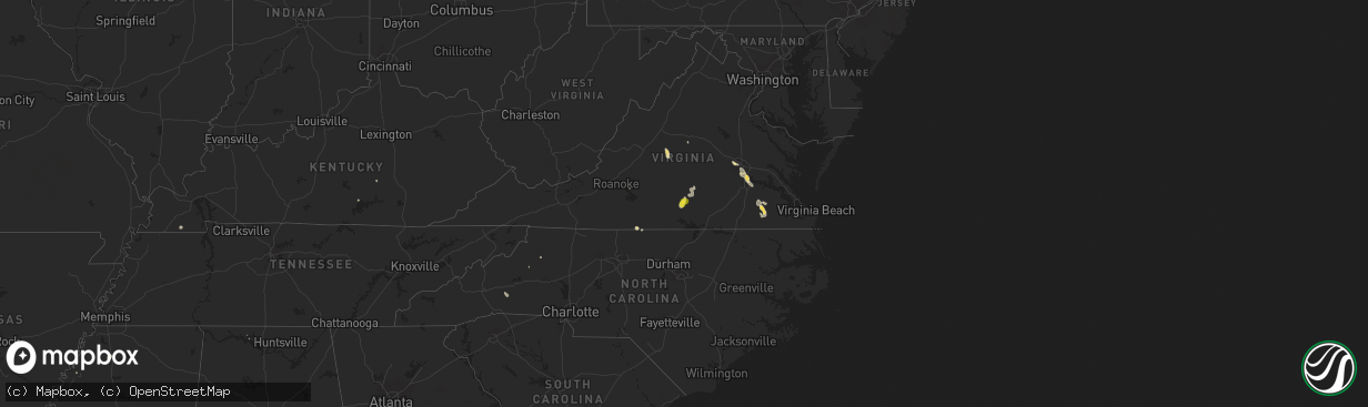 Hail map on July 11, 2018