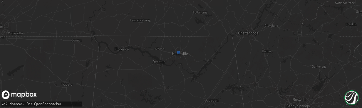 Hail map in Huntsville, AL on July 11, 2019