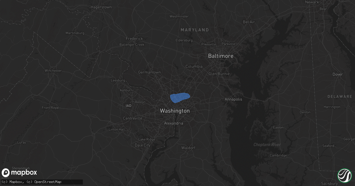 Hail map in Silver Spring, MD on July 11, 2019