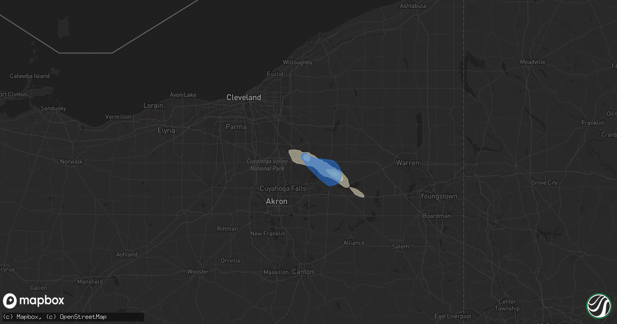 Hail map in Streetsboro, OH on July 11, 2019
