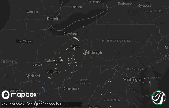 Hail map preview on 07-11-2019