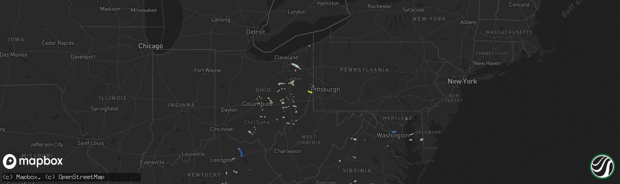 Hail map on July 11, 2019