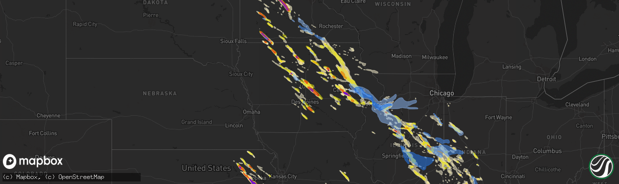 Hail Map in Iowa on July 11, 2020 - HailTrace