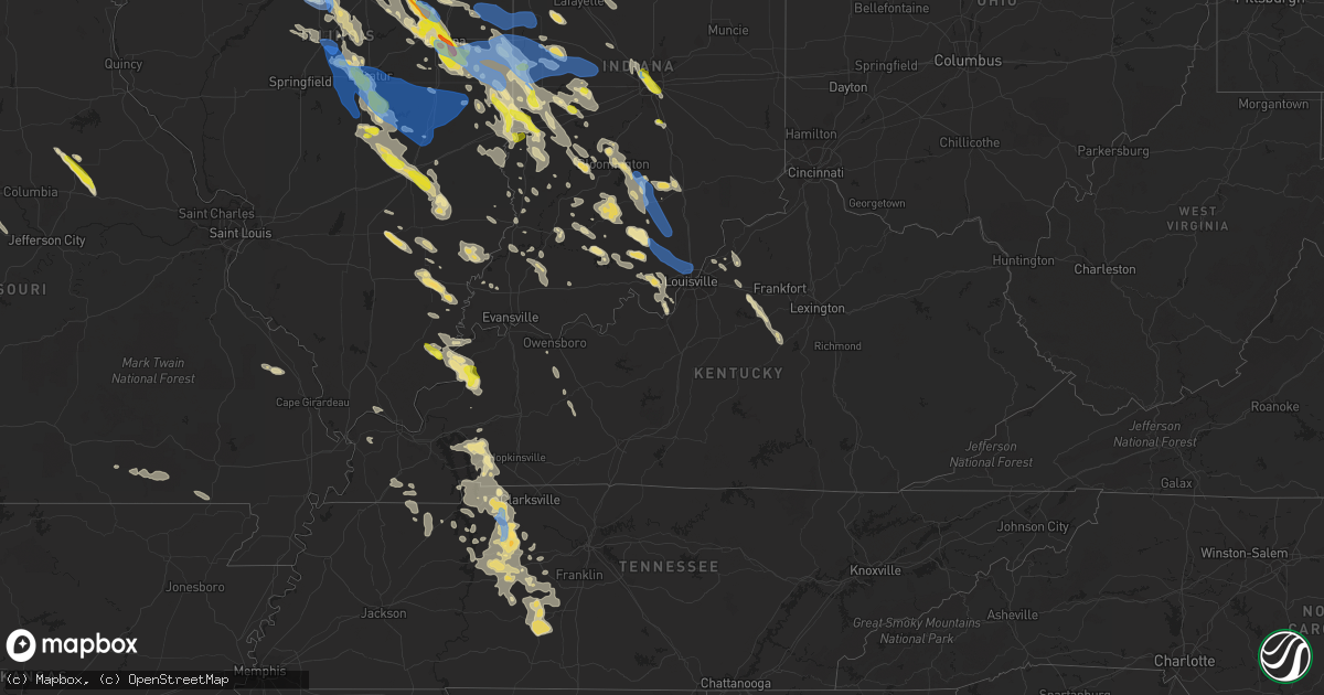 Hail map in Kentucky on July 11, 2020
