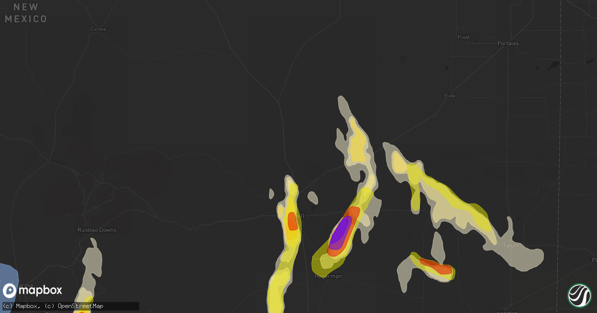 Hail map in Roswell, NM on July 11, 2021