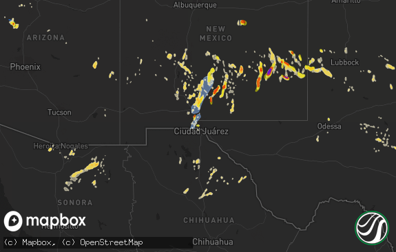 Hail map preview on 07-11-2021