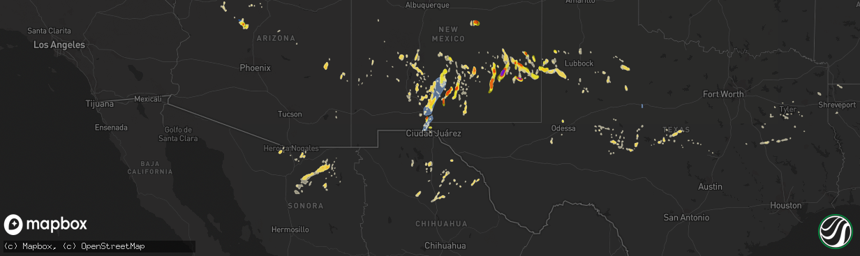 Hail map on July 11, 2021