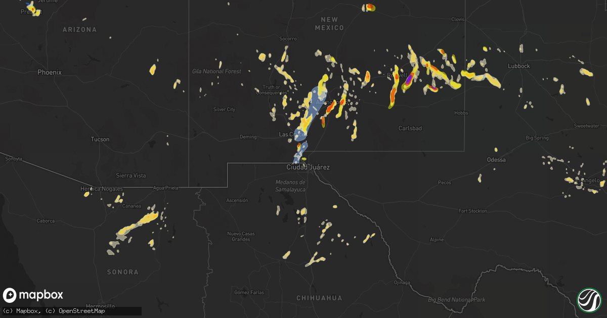 Hail map on July 11, 2021