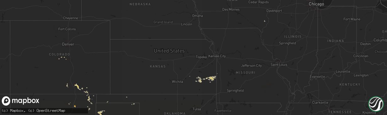 Hail map on July 11, 2022