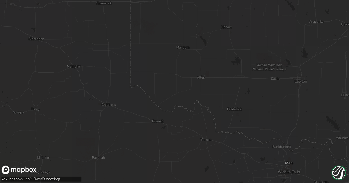 Hail map in Shallowater, TX on July 11, 2023