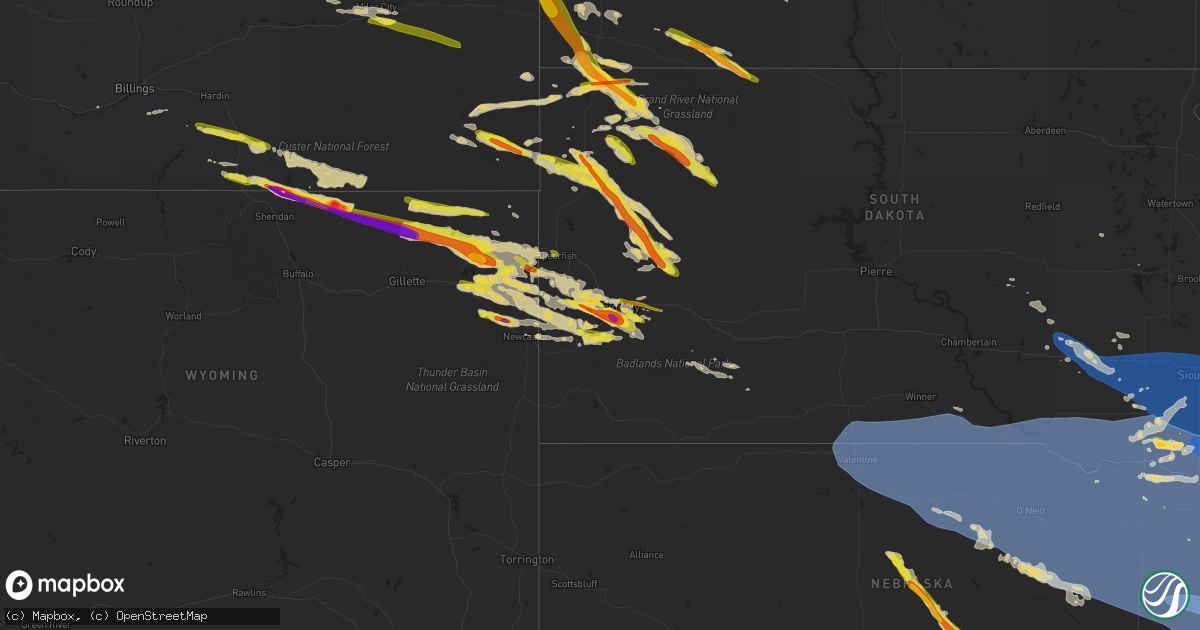 Hail map on July 11, 2023