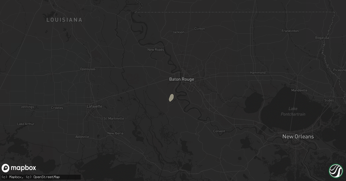 Hail map in Addis, LA on July 11, 2024