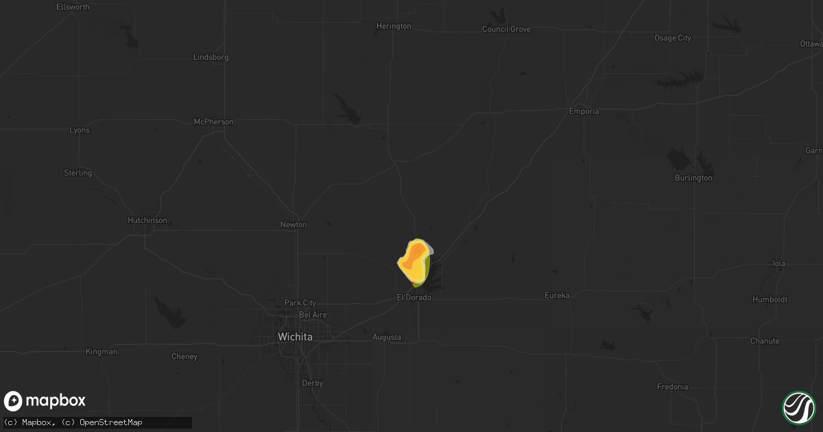 Hail map in Burns, KS on July 11, 2024