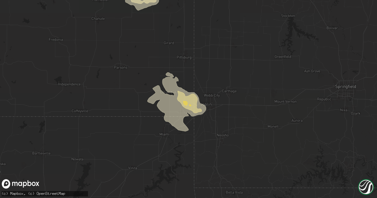 Hail map in Galena, KS on July 11, 2024