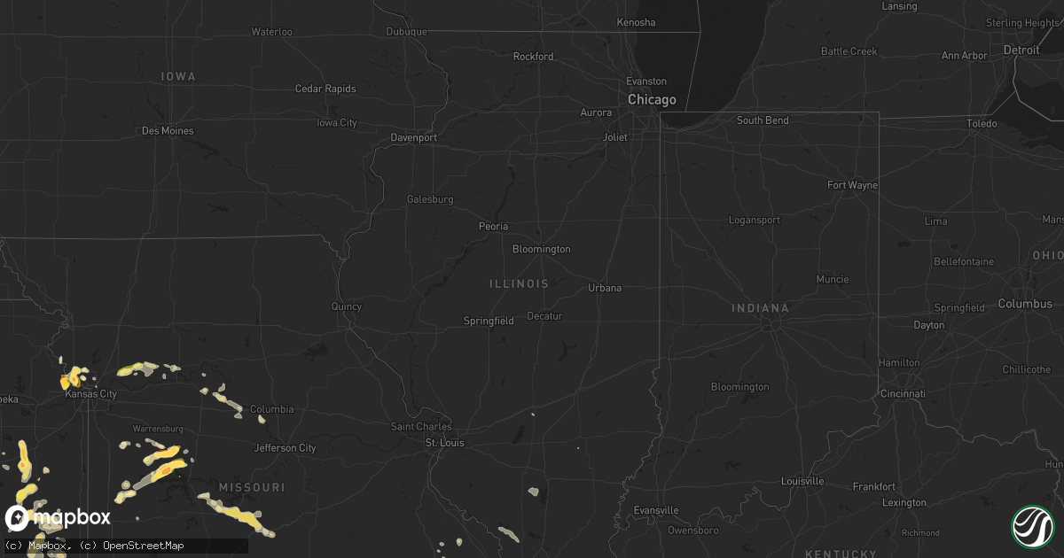 Hail map in Illinois on July 11, 2024
