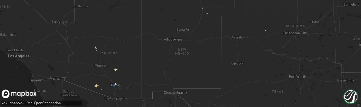 Hail map in New Mexico on July 11, 2024