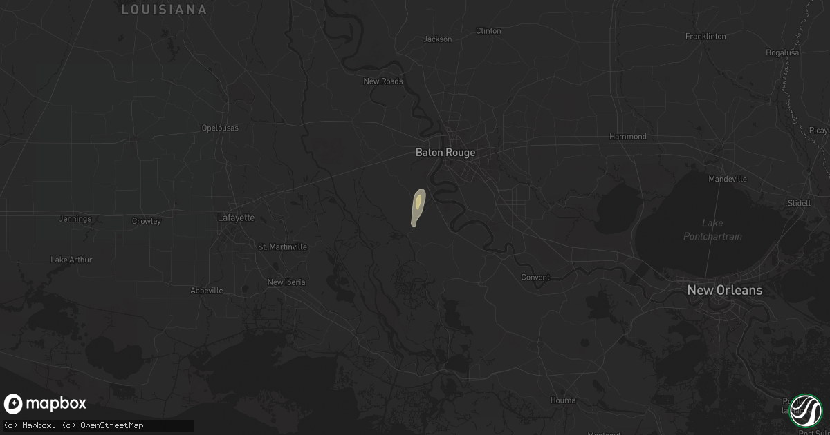 Hail map in Plaquemine, LA on July 11, 2024