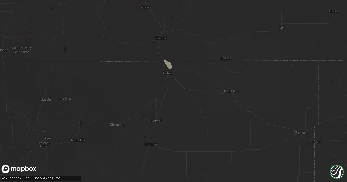 Hail map in Raton, NM on July 11, 2024