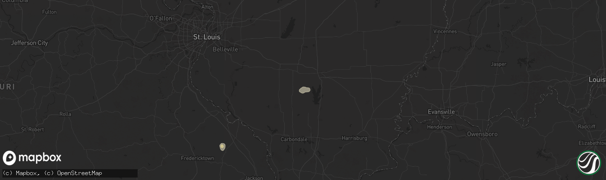 Hail map in Scheller, IL on July 11, 2024