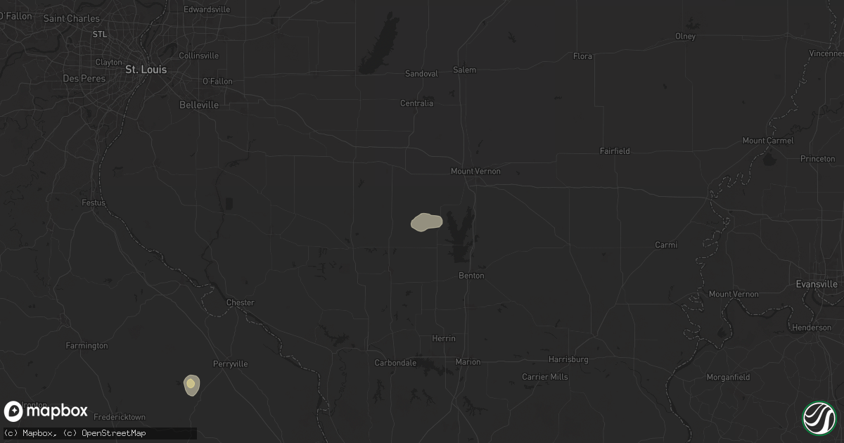 Hail map in Scheller, IL on July 11, 2024