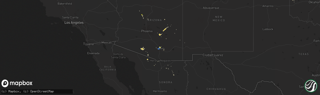 Hail map on July 11, 2024