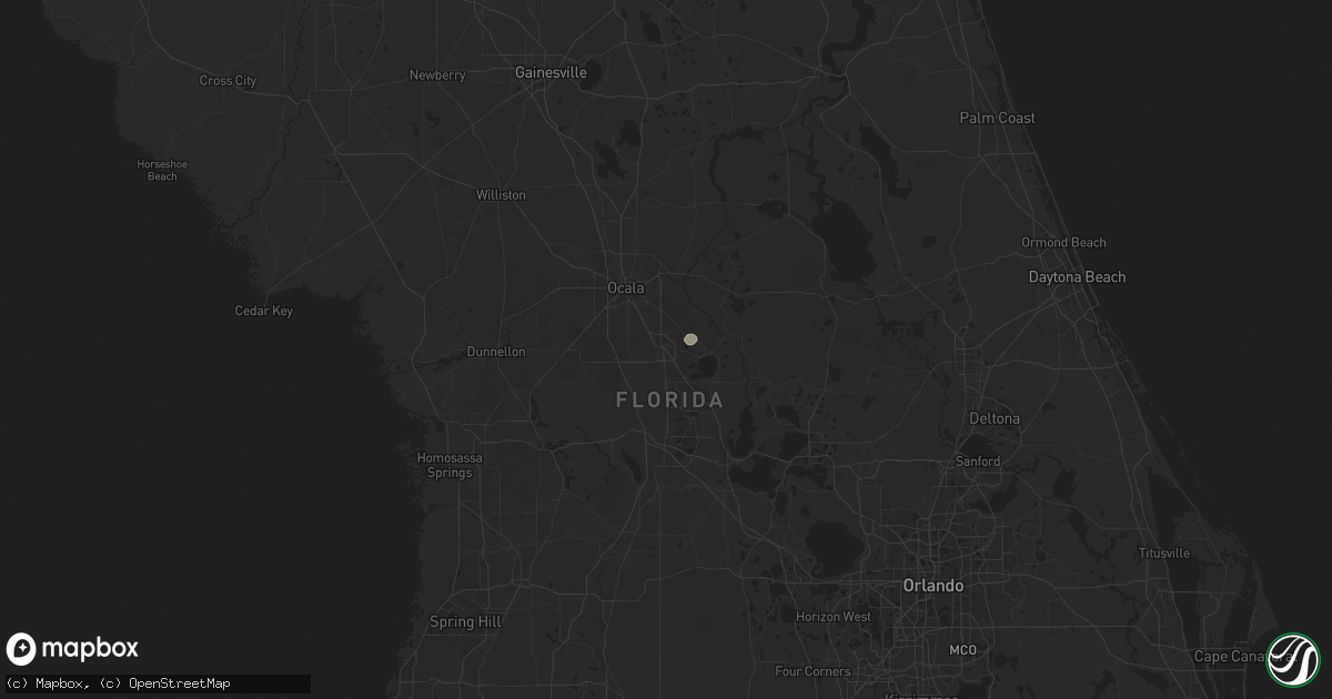 Hail map in Belleview, FL on July 11, 2025