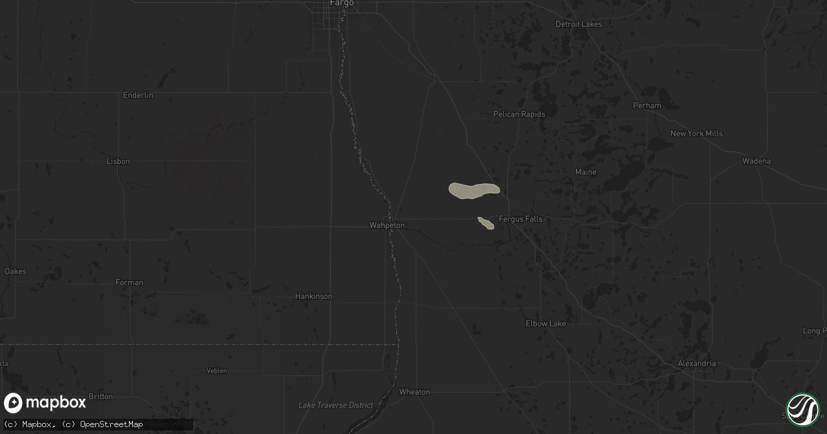 Hail map in Breckenridge, MN on July 11, 2025