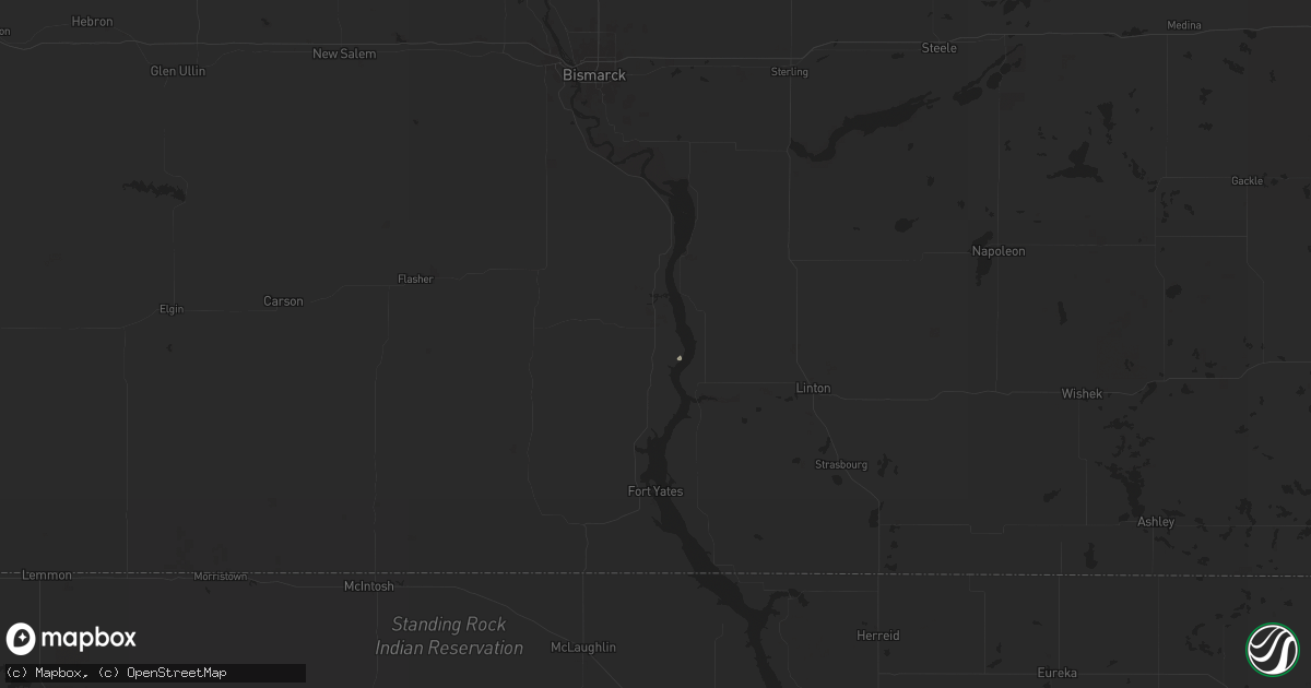 Hail map in Cannon Ball, ND on July 11, 2025