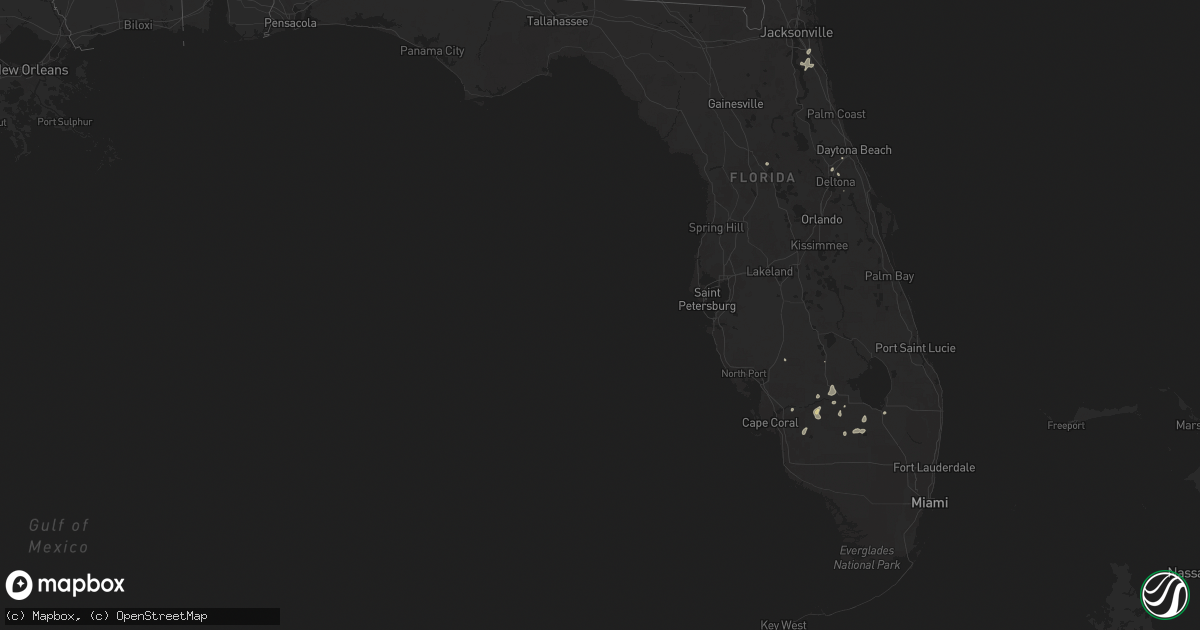 Hail map in Florida on July 11, 2025