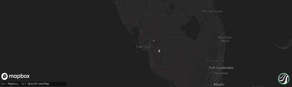 Hail map in Fort Myers, FL on July 11, 2025