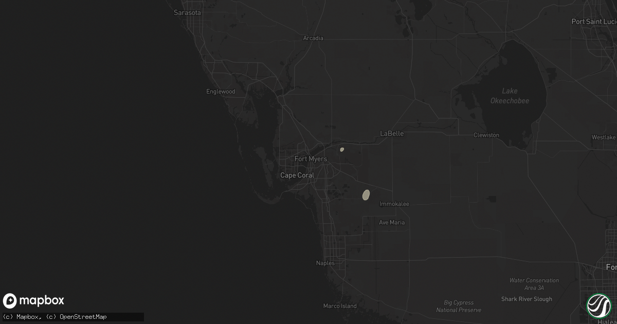 Hail map in Fort Myers, FL on July 11, 2025