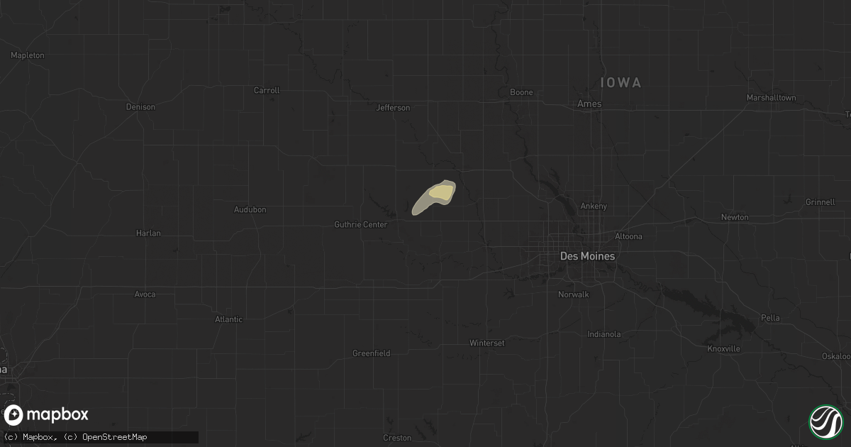 Hail map in Linden, IA on July 11, 2025